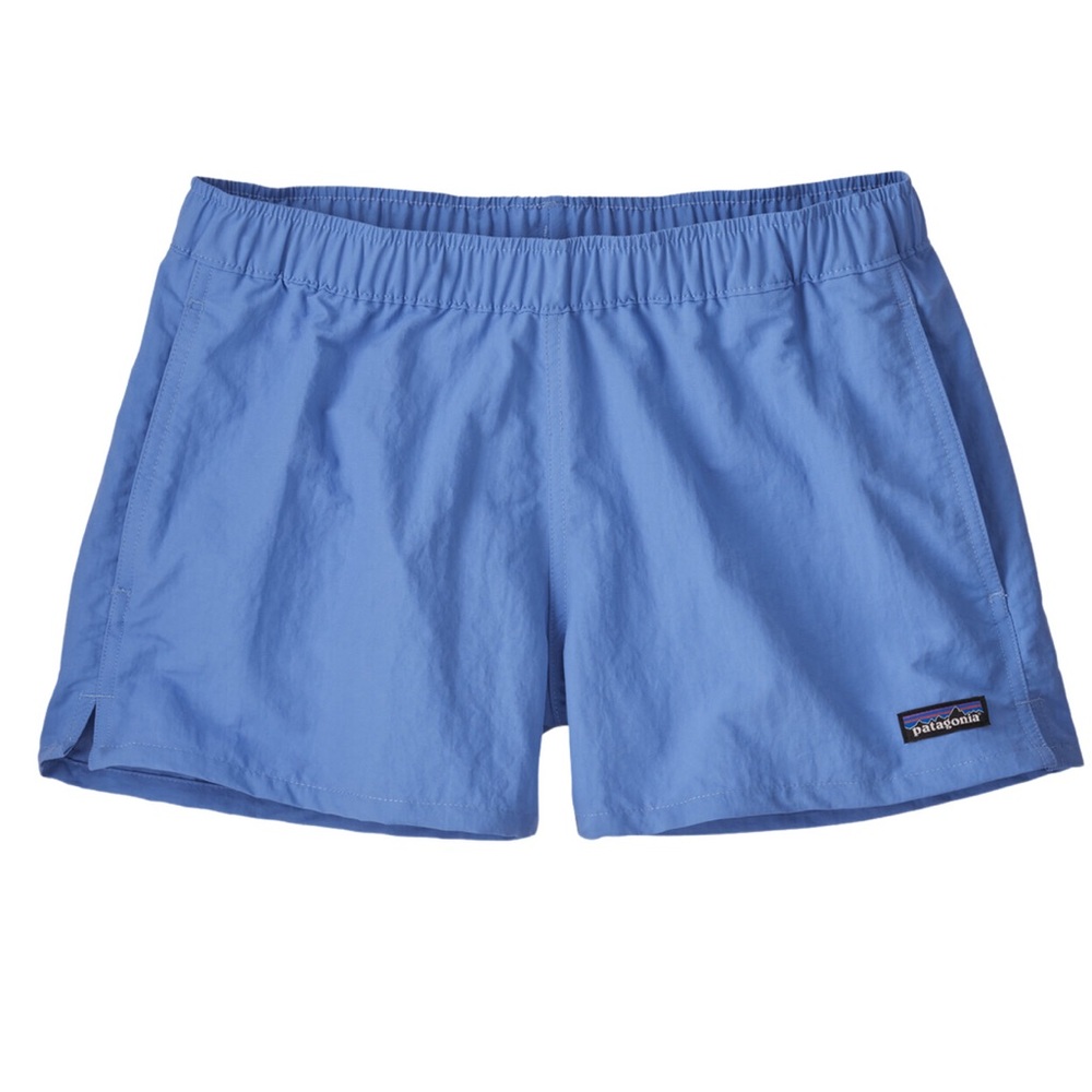 Patagonia Barely Baggies Shorts Womens S Blue Drawstring Performance
